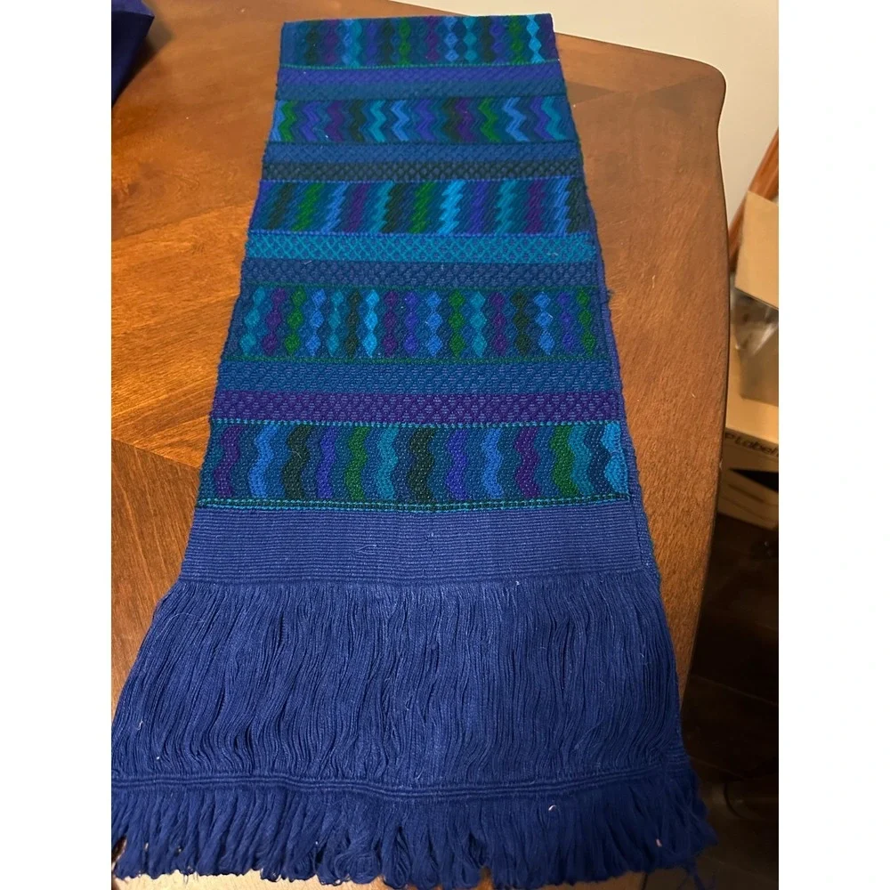 Vintage Traditional Guatemalan Handwoven Table Runner 42x16 inches